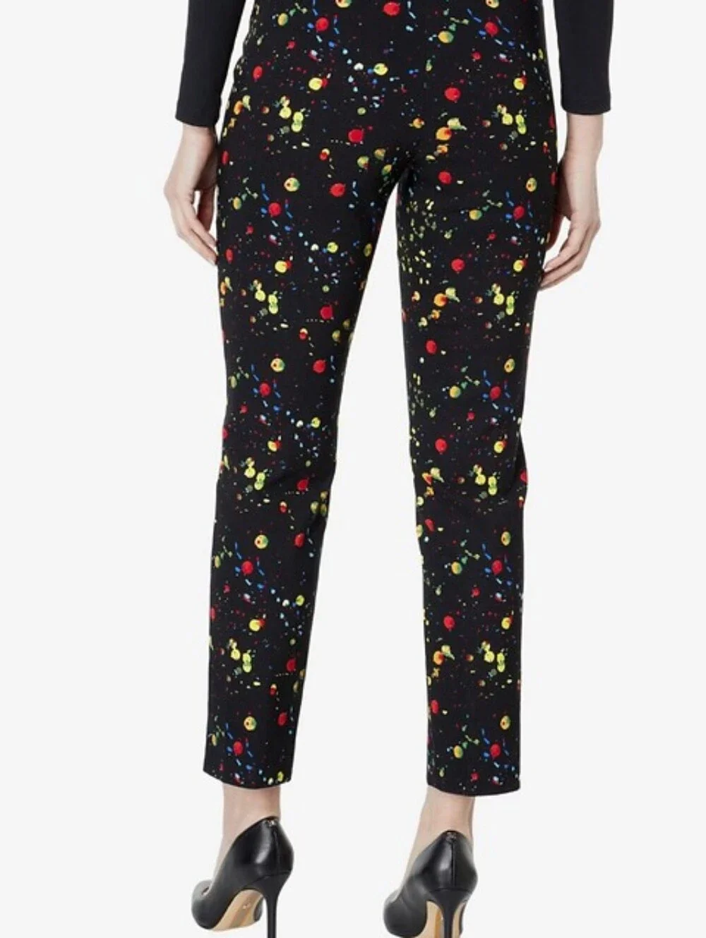 Krazy Larry Black Splatter Pull-On Pants Size 8